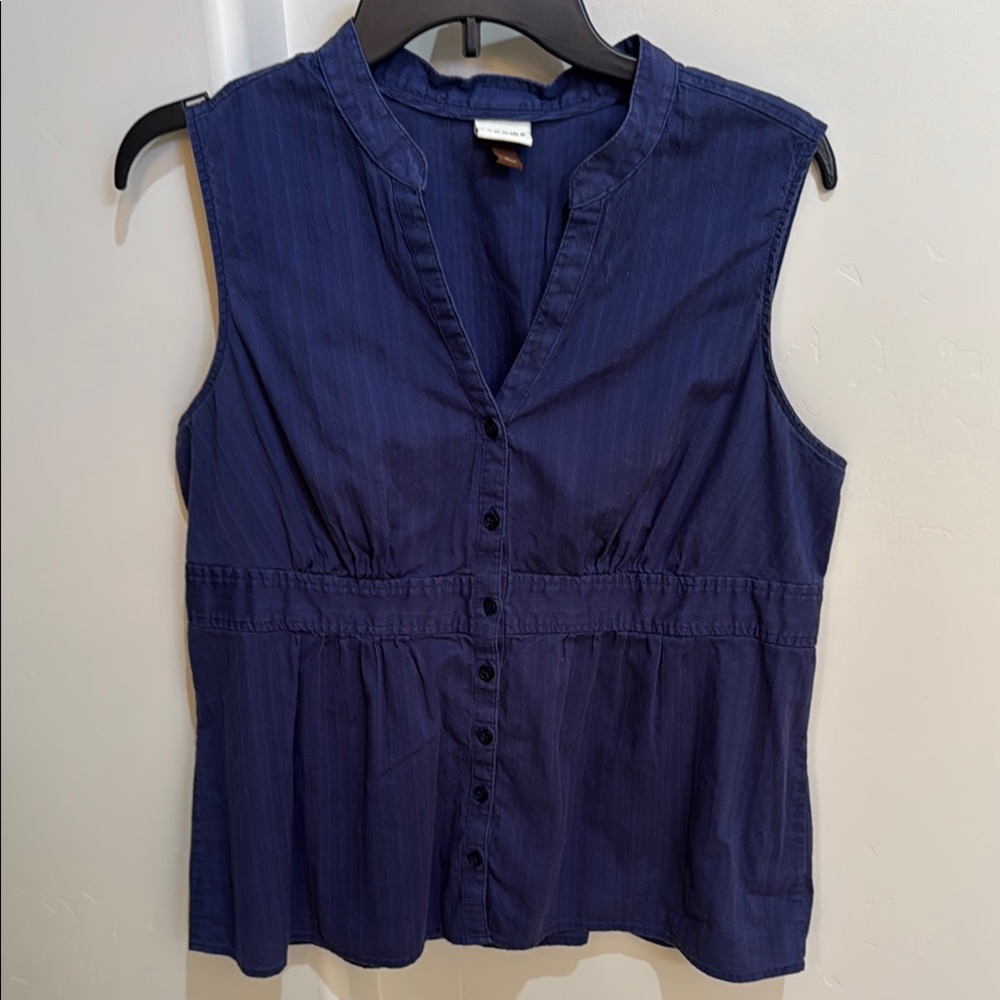 Sonoma Sleeveless Indigo Blouse